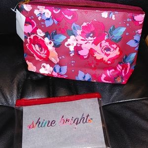 2 piece floral makeup bag, NEW